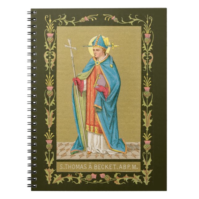 St. Thomas Becket with Sword in Mitre (P 005) Notebook (Front)