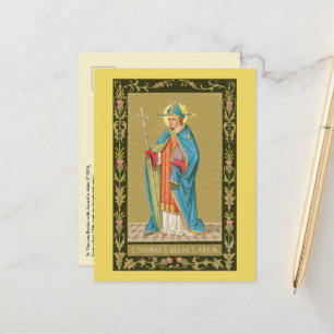 St. Thomas Becket with Sword in Mitre (P 005)  Postcard