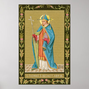 St. Thomas Becket with Sword in Mitre (P 005) Poster