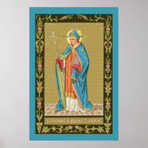 St. Thomas Becket with Sword in Mitre (P 005) Poster
