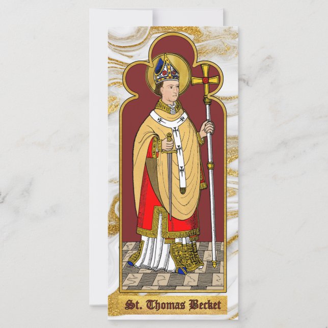 St. Thomas Becket with Sword (M 033; Colorized) (Front)