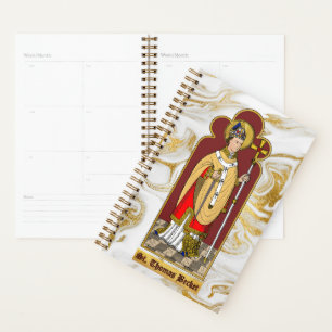 St. Thomas Becket with Sword (M 033; Colorized) Planner