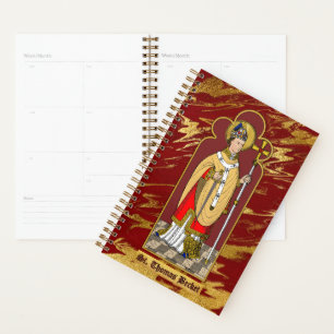 St. Thomas Becket with Sword (M 033; Colorized) Planner