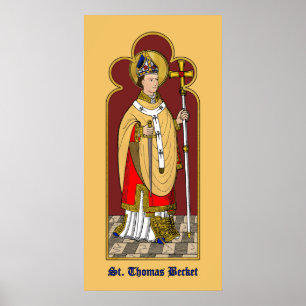 St. Thomas Becket with Sword (M 033; Colorized)  Poster