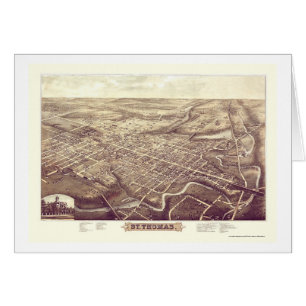 St Thomas, DESSUS, carte panoramique du Canada -