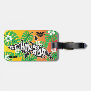 St. Thomas "Rock City" Tropical Virgin Islands Luggage Tag