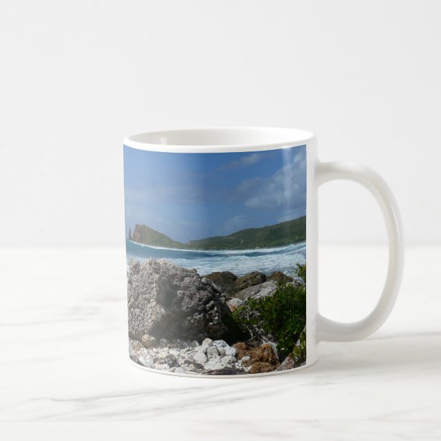 St. Thomas Rocky Beach Coffee Mug (Right)