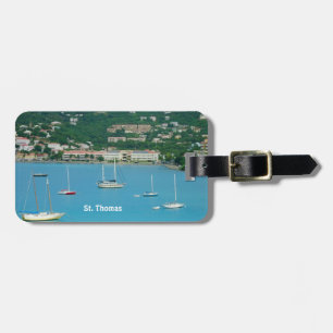 St. Thomas Sailboats Personalized Luggage Tag
