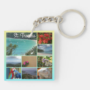 St. Thomas - Scenic Photo Collage 6115 Keychain