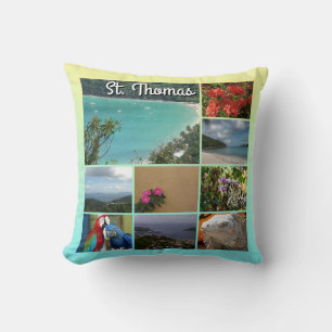 St. Thomas - Scenic Photo Collage 6115 Throw Pillow