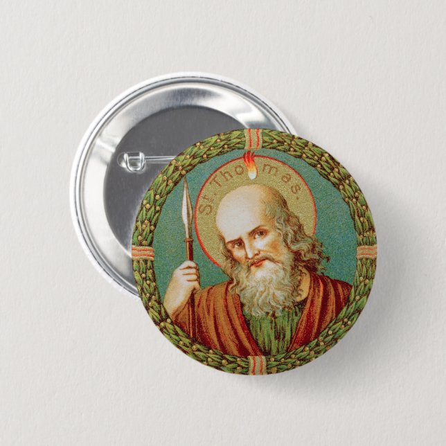 St. Thomas the Apostle (JMAS 12) 2 Inch Round Button (Front & Back)