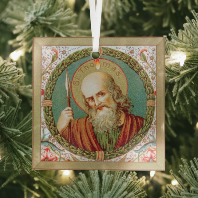 St. Thomas the Apostle (JMAS 12) Glass Ornament (Insitu)