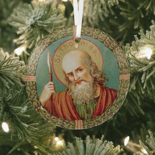 St. Thomas the Apostle (JMAS 12) Glass Ornament (Insitu)