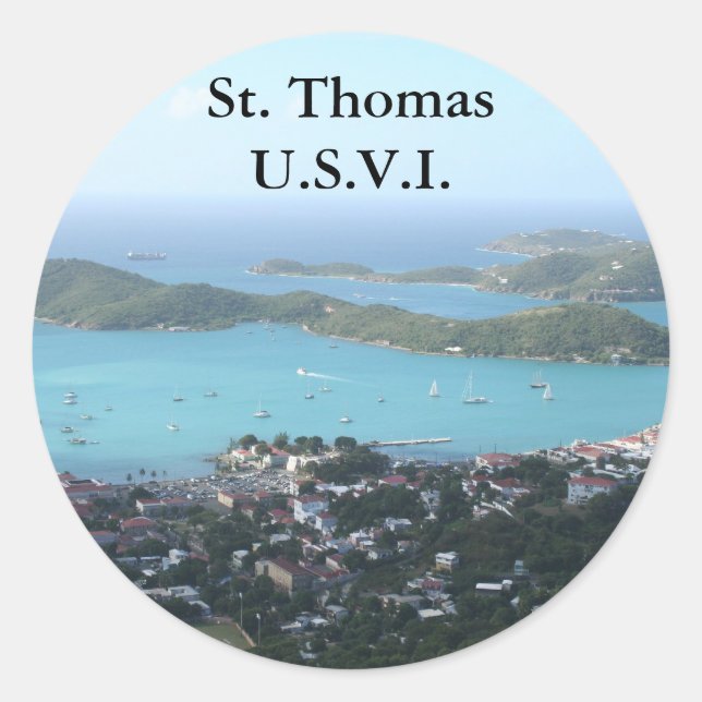 St. Thomas U.S.V.I. Classic Round Sticker (Front)