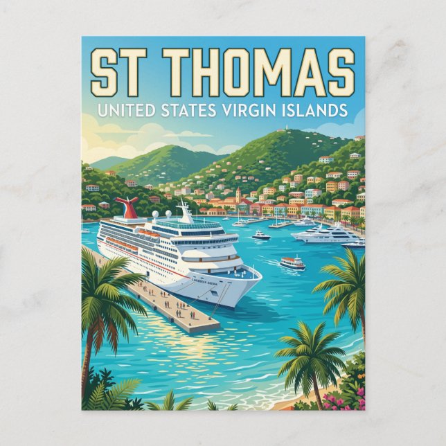 St. Thomas U.S. Virgin Islands Postcard (Front)