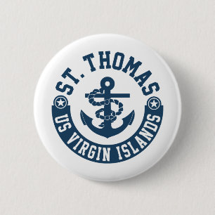 St. Thomas US. Virgin Islands 2 Inch Round Button