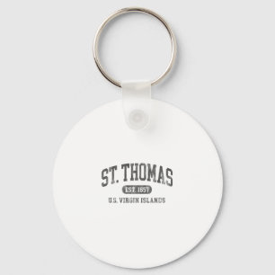 St Thomas Usvi Throwck Text Mens Womens Vacation S Keychain