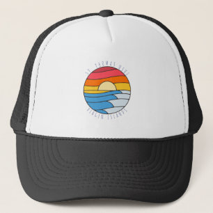 St. Thomas USVI Vintage Beach Sunset Trucker Hat