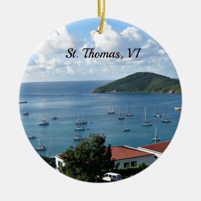 St. Thomas, VI Ceramic Ornament (Front)