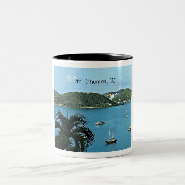 St. Thomas, VI Two-Tone Coffee Mug (Center)