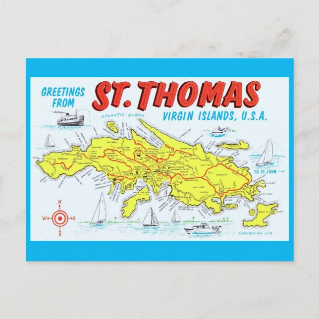 St. Thomas Virgin Islands Postcard (Front)