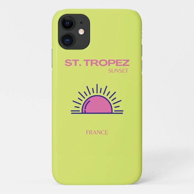 St Tropez, Preppy, Green Case-Mate iPhone Case (Back)
