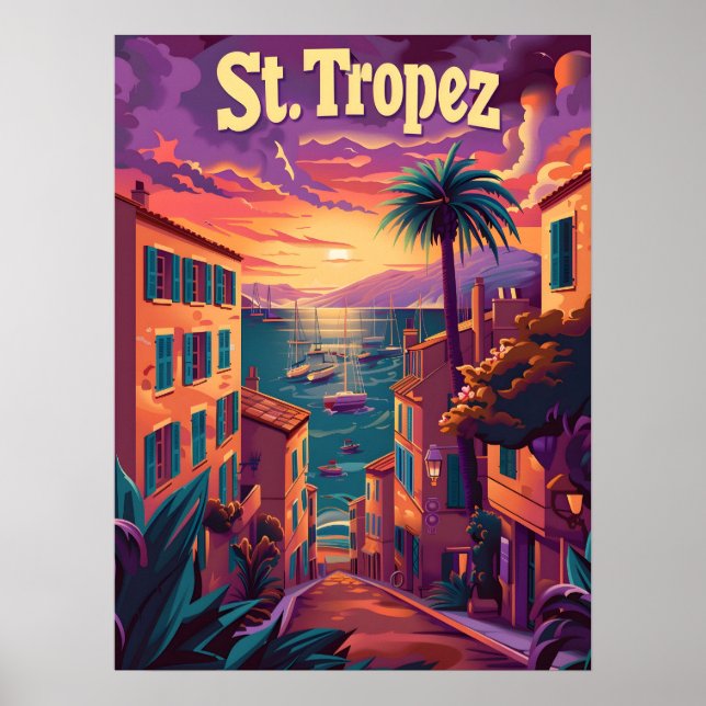 St.Tropez Sunset Poster (Front)