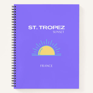 St Tropez, Sunset, Purple Notebook