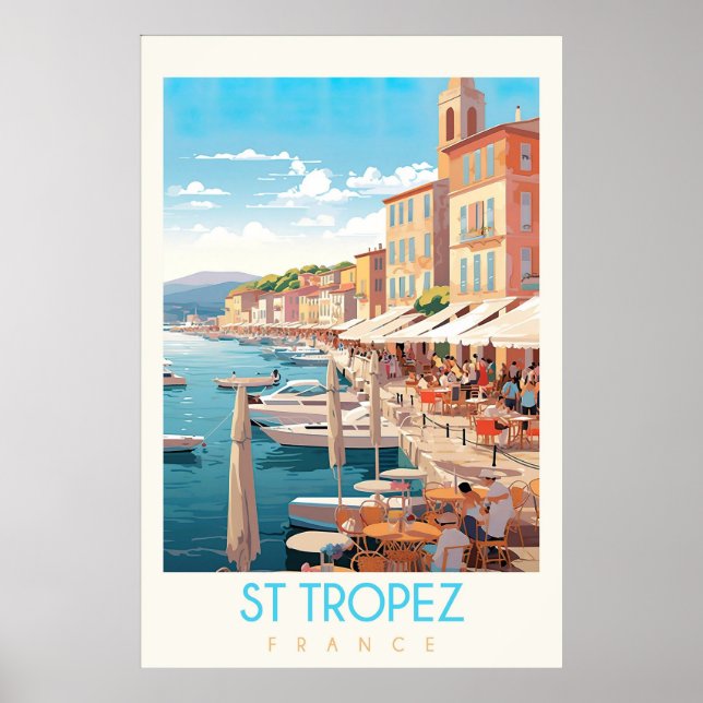 St Tropez Travel Poster (Front)