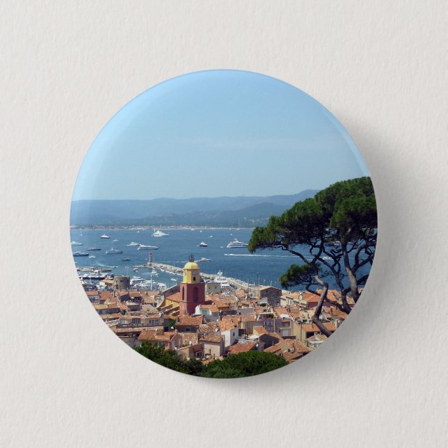 st tropez view 2 inch round button (Front)