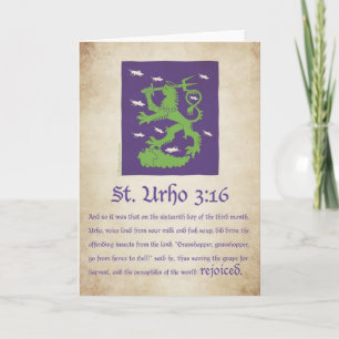 St. Urho 3:16 - Card
