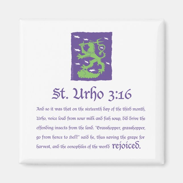 St. Urho 3:16 - Magnet (Devant)