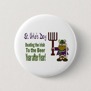 St. Urho - Beating the Irish Buttons