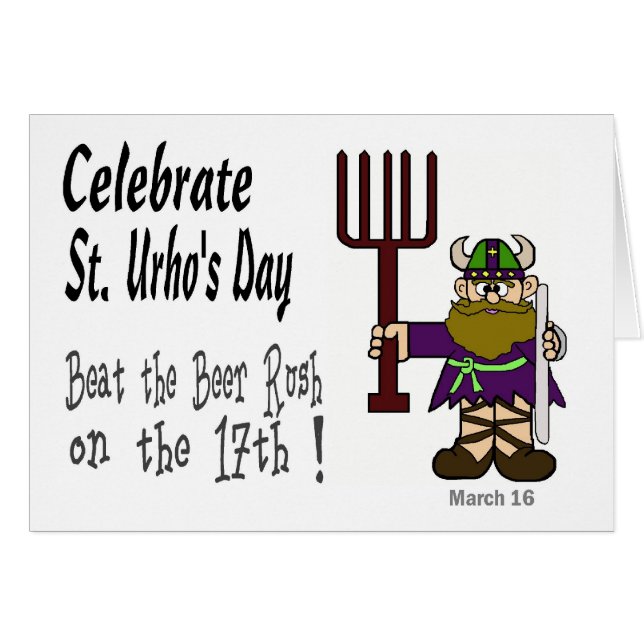 St. Urho Beer Rush Card (Front Horizontal)