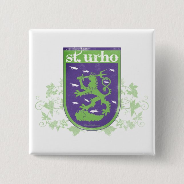 St. Urho Coat of Arms - Button (Front)