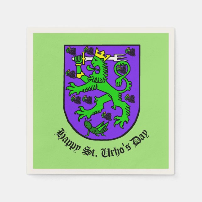 St. Urho Crest Party Napkins (Front)