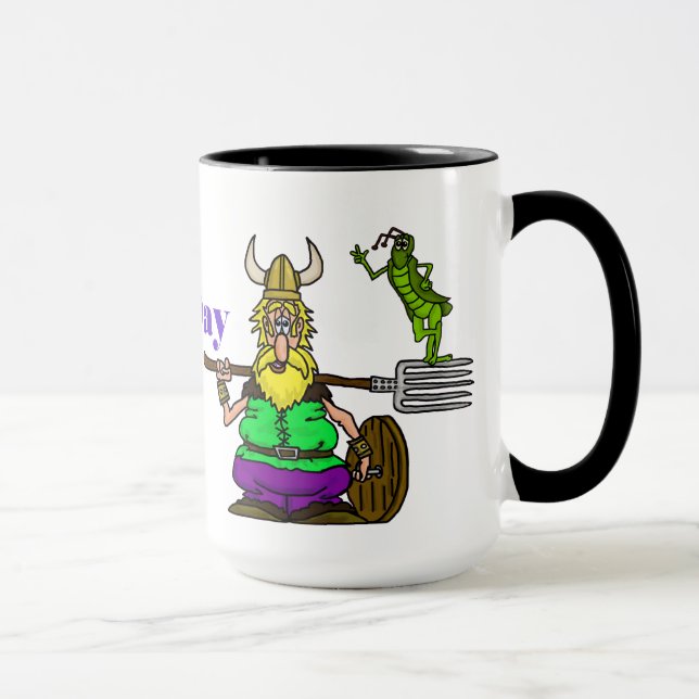 St. Urho Mug with Peace Grasshopper (Right)