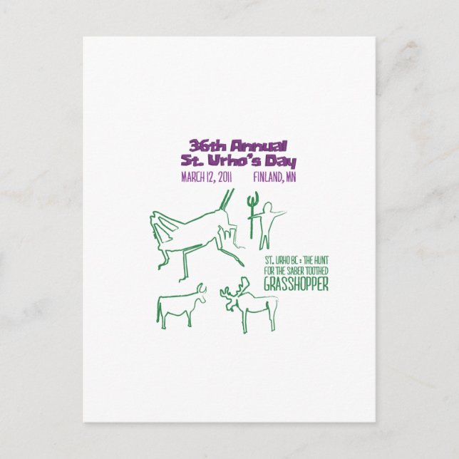 St. Urho's 2011 Theme Postcard (Front)