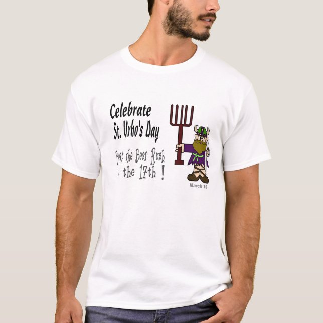 St. Urho's Day Beer Rush T-Shirt (Front)