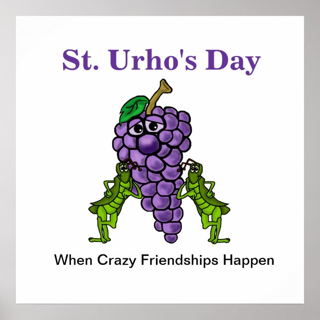 St. Urho's Day Crazy Friends Poster (Front)