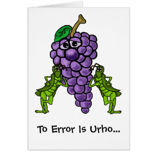 St. Urho's Day Grape Grasshopper Forgiveness Card
