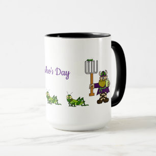 St. Urho's Day Mug Trimmed With Grasshoppers
