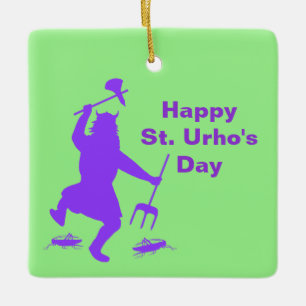 St. Urho's Day Silhouette Ornament