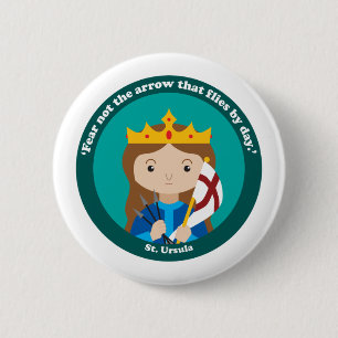 St. Ursula 2 Inch Round Button