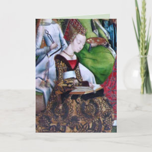 St. Ursula Reading (detail; M 070) Card