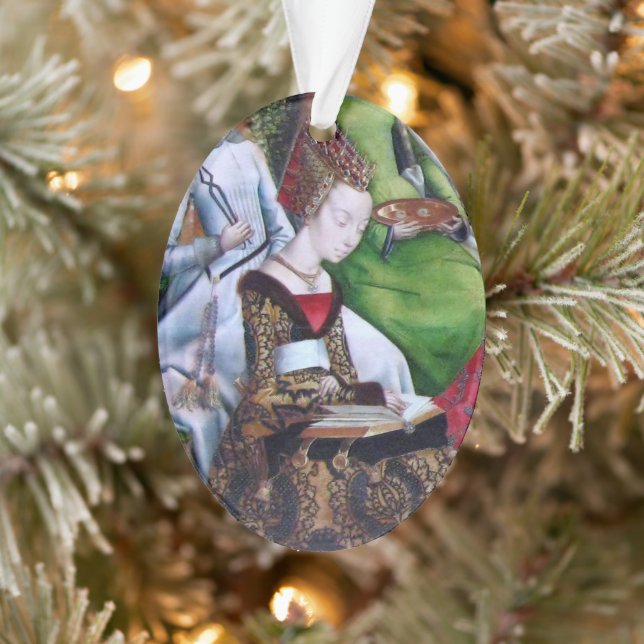 St. Ursula Reading (detail; M 070) Ornament (Tree)
