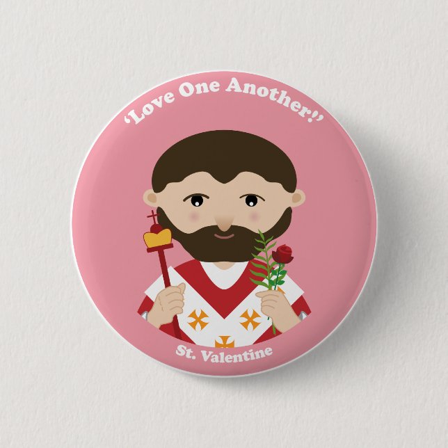 St. Valentine 2 Inch Round Button (Front)