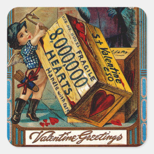 St. Valentine Crate Square Sticker