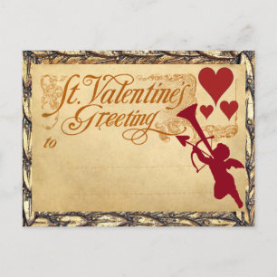 St. Valentine's Day Greeting Custom Holiday Postcard