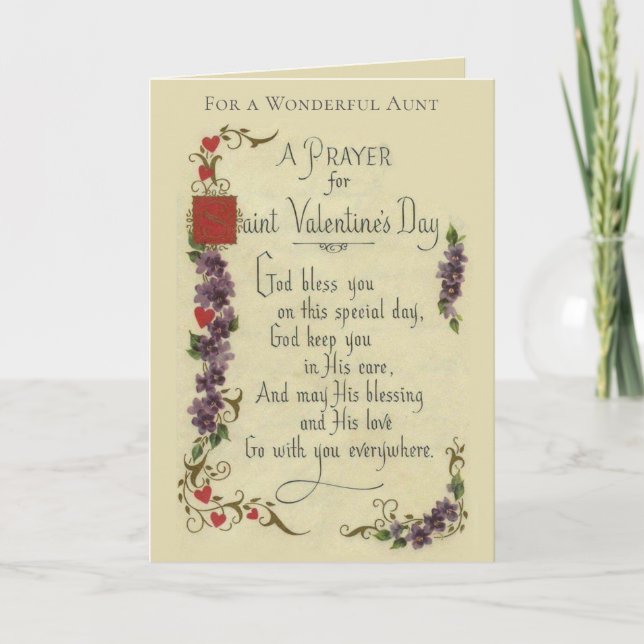 St. Valentines Day Religious Catholic Aunt Holiday (Front)